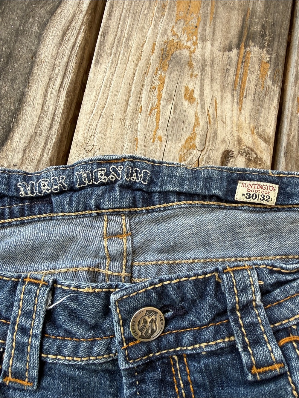 MEK Boot Cut Jeans in Medium Blue and Dark Blue 2 pairs Bootcut - Picture 7 of 14